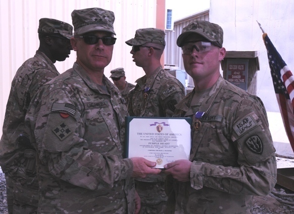 Soldiers receive Purple Heart, return to duty in Afghanistan